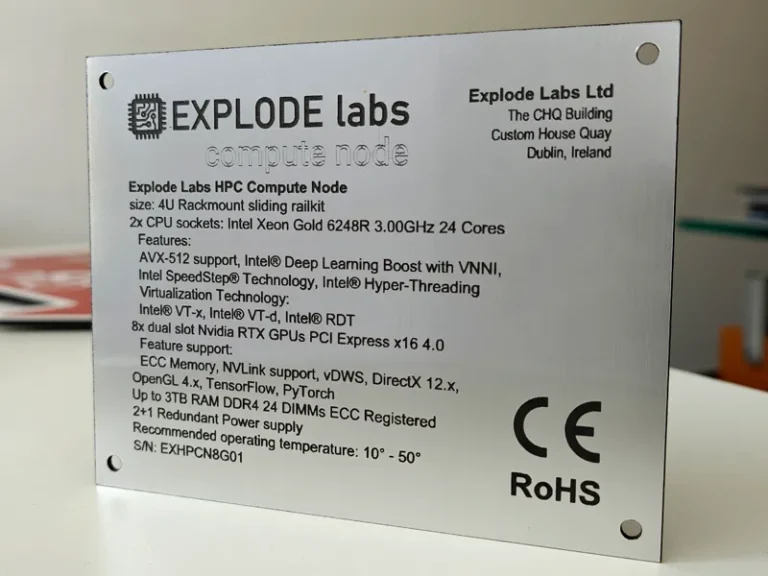 Explode Labs, gravare laser, metalex