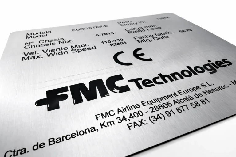 Eticheta aluminiu gravata laser